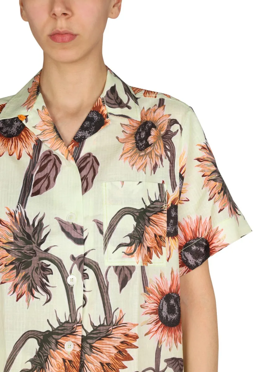 Paul Smith Sunflower Print Short-Sleeved Shirt