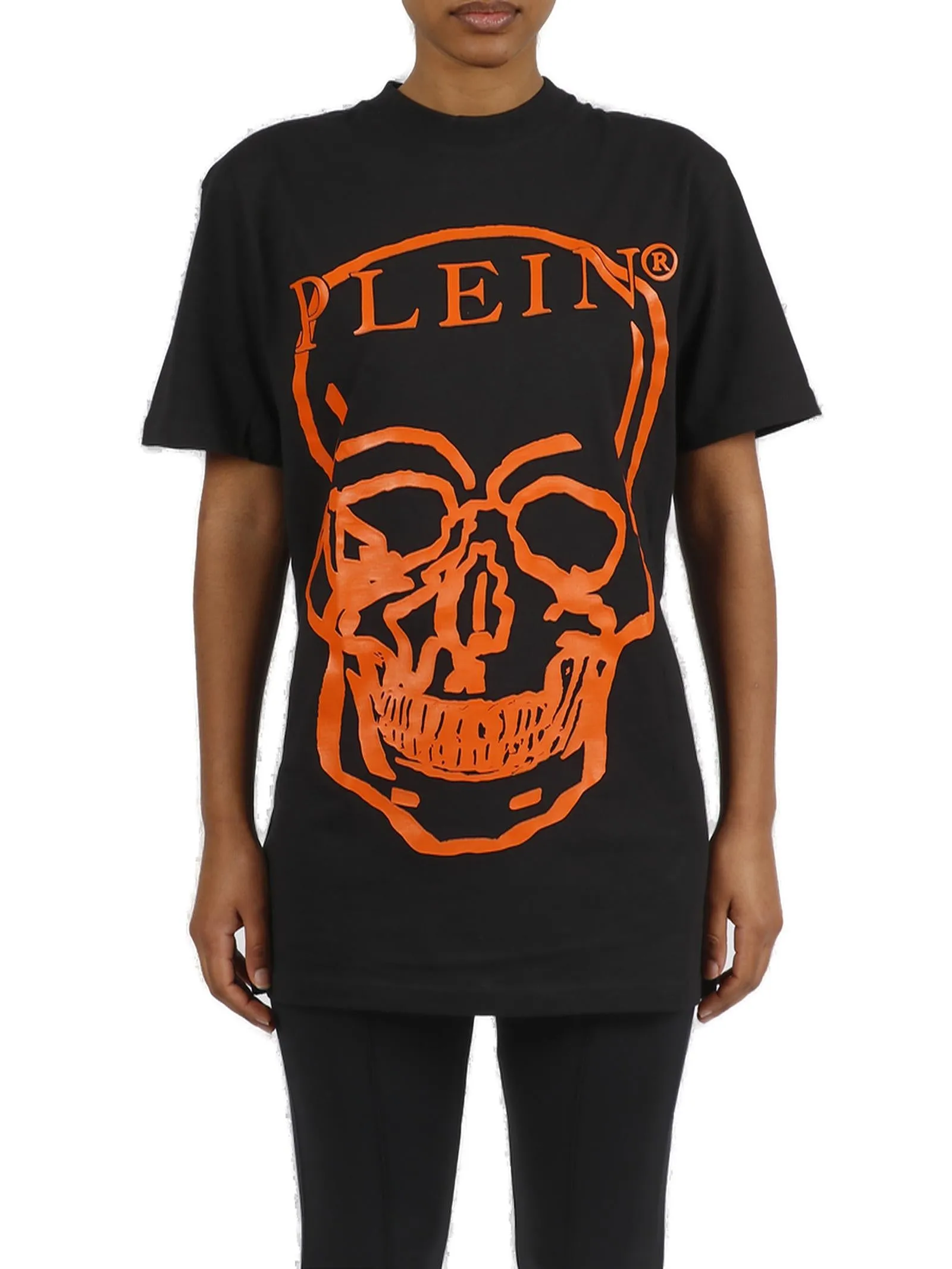 Philipp Plein Jersey SS Skull And Plein Crewneck T-Shirt