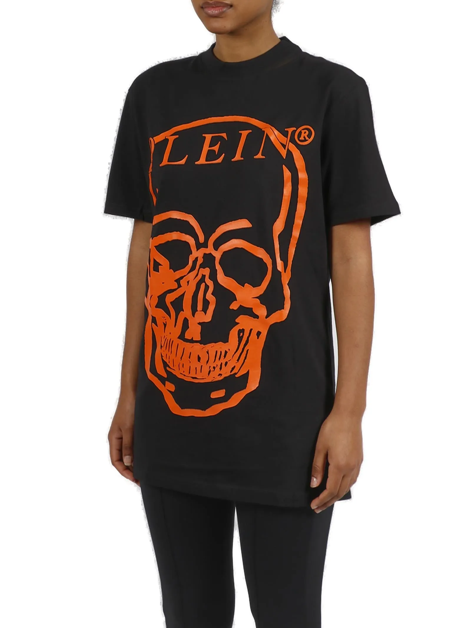Philipp Plein Jersey SS Skull And Plein Crewneck T-Shirt