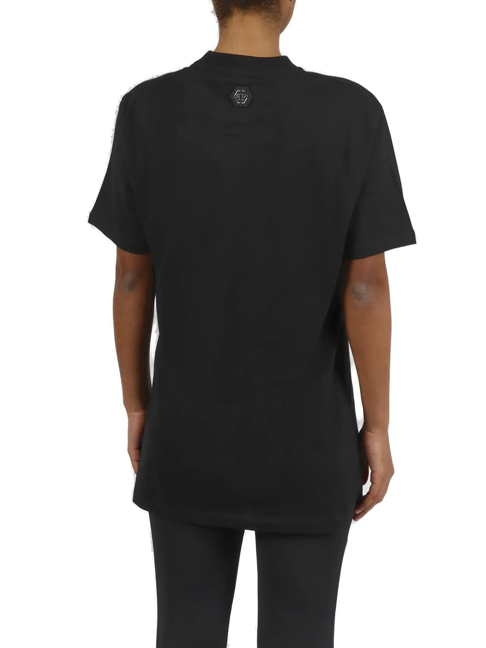 Philipp Plein Jersey SS Skull And Plein Crewneck T-Shirt