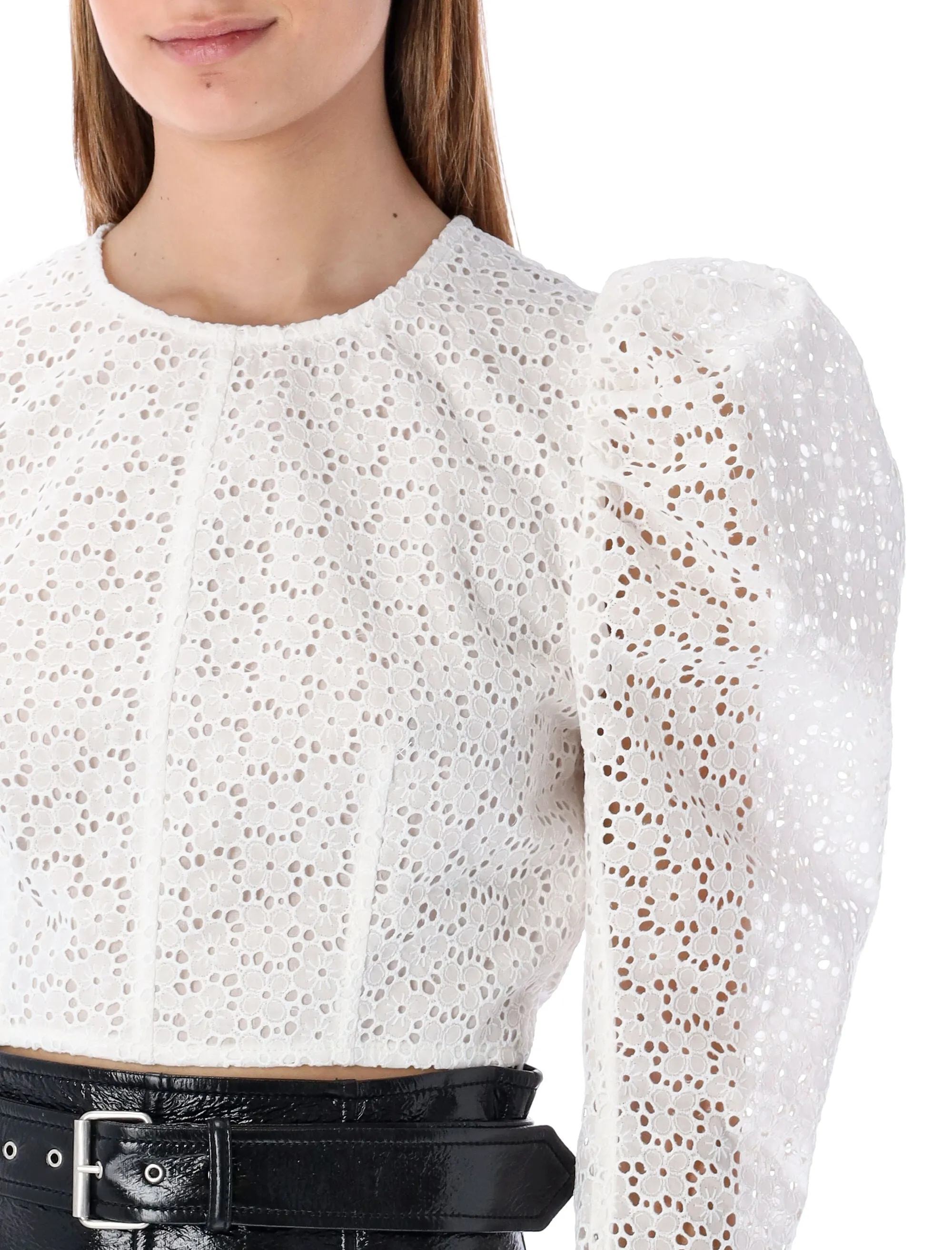 Philosophy Di Lorenzo Serafini Embroidered Detailed Cropped Top
