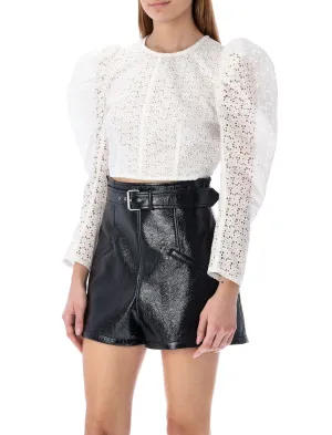 Philosophy Di Lorenzo Serafini Embroidered Detailed Cropped Top