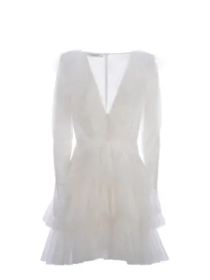 Philosophy Di Lorenzo Serafini Long-Sleeved Tulle Dress