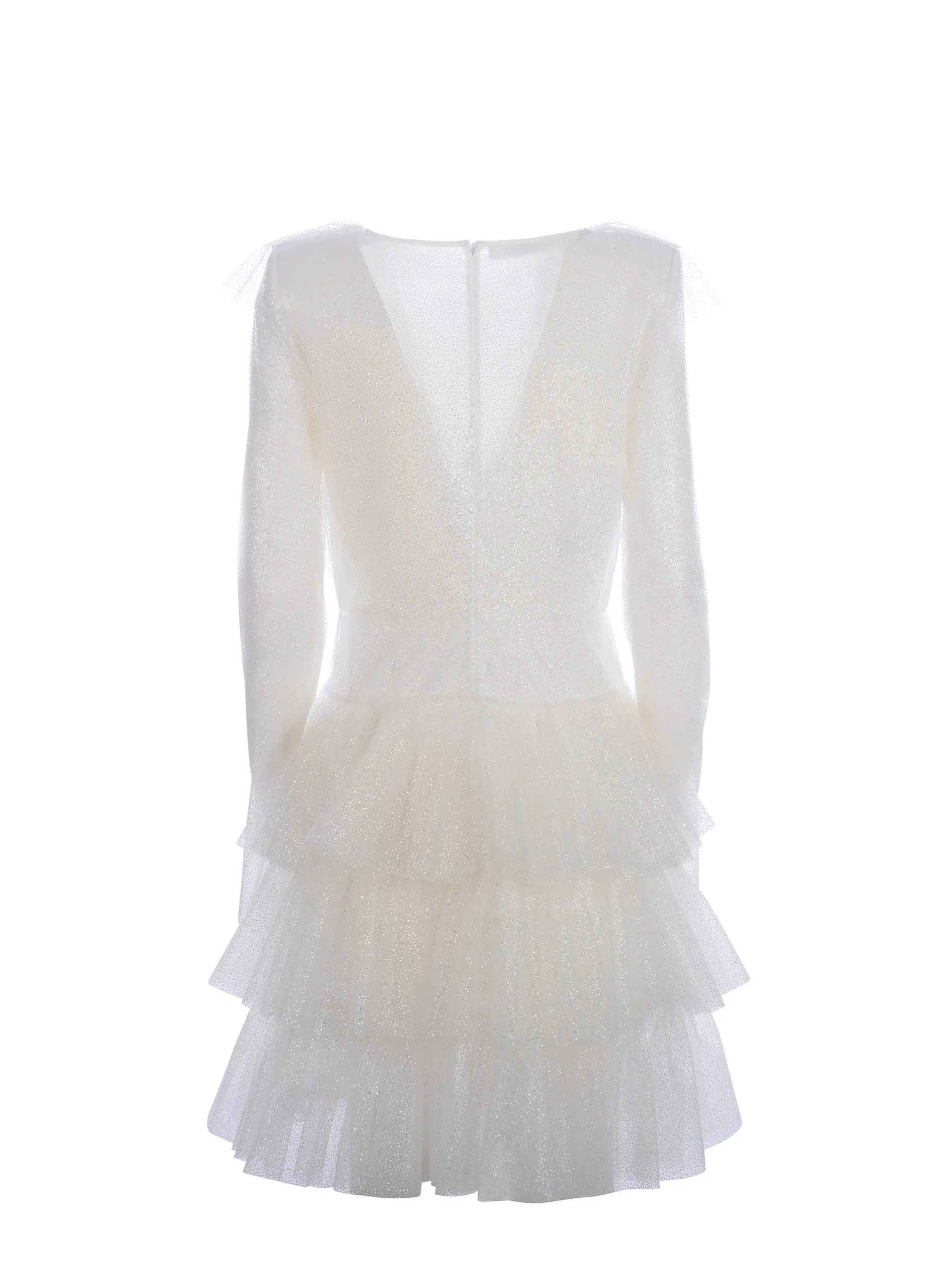 Philosophy Di Lorenzo Serafini Long-Sleeved Tulle Dress