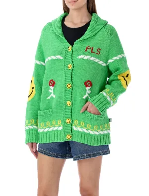 Philosophy Di Lorenzo Serafini Pattern Intarsia-Knit Cardigan