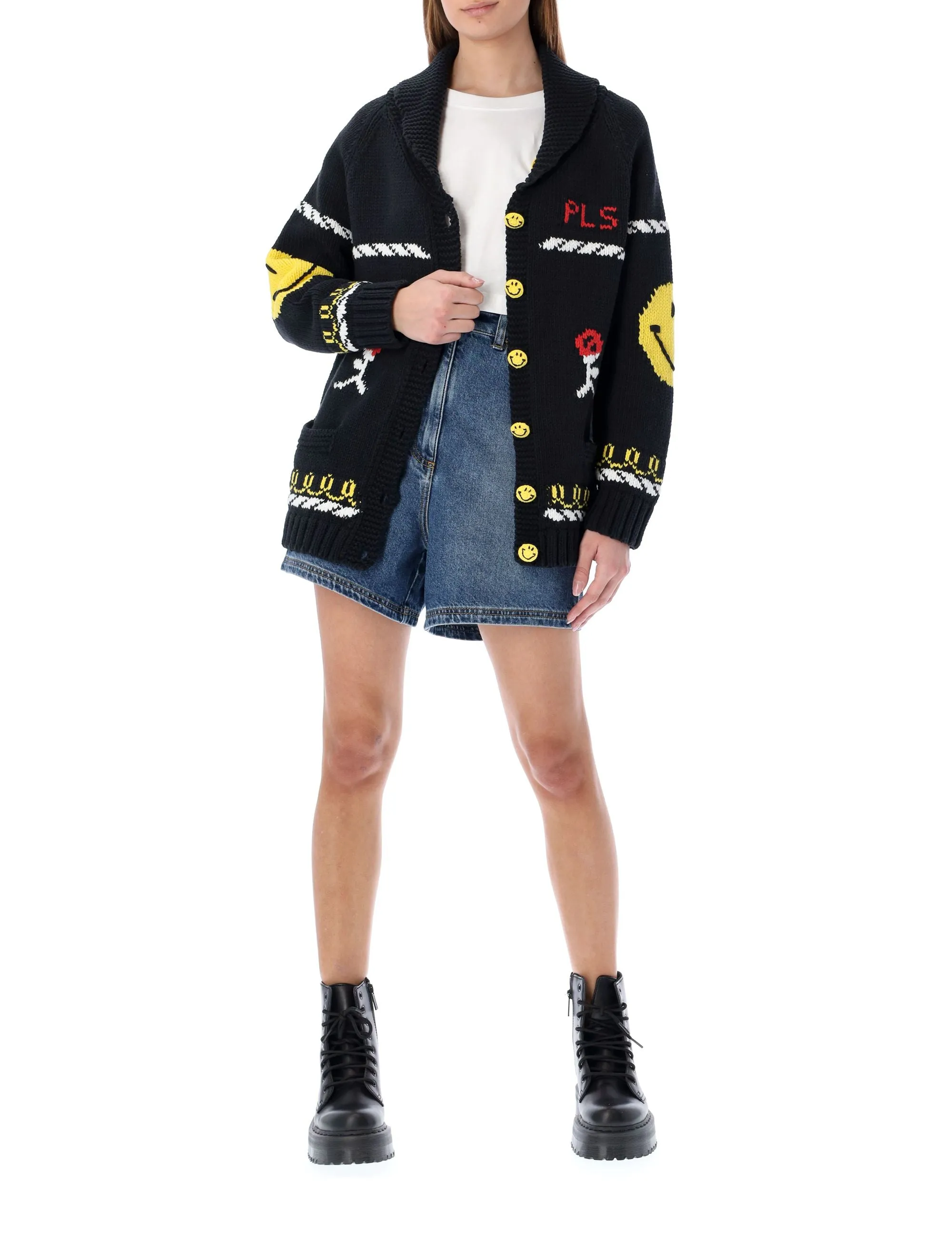 Philosophy Di Lorenzo Serafini Pattern Intarsia-Knit Cardigan