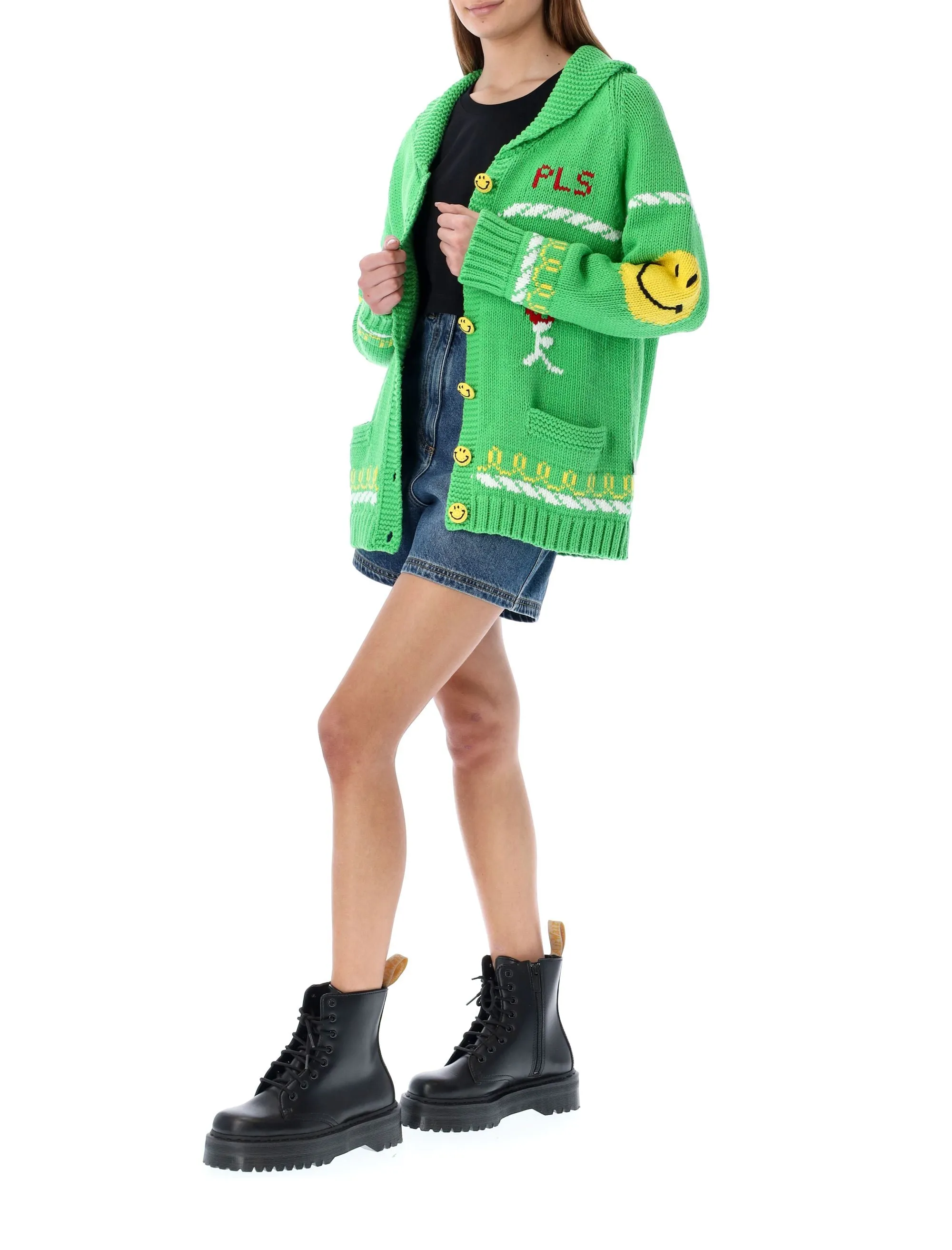 Philosophy Di Lorenzo Serafini Pattern Intarsia-Knit Cardigan