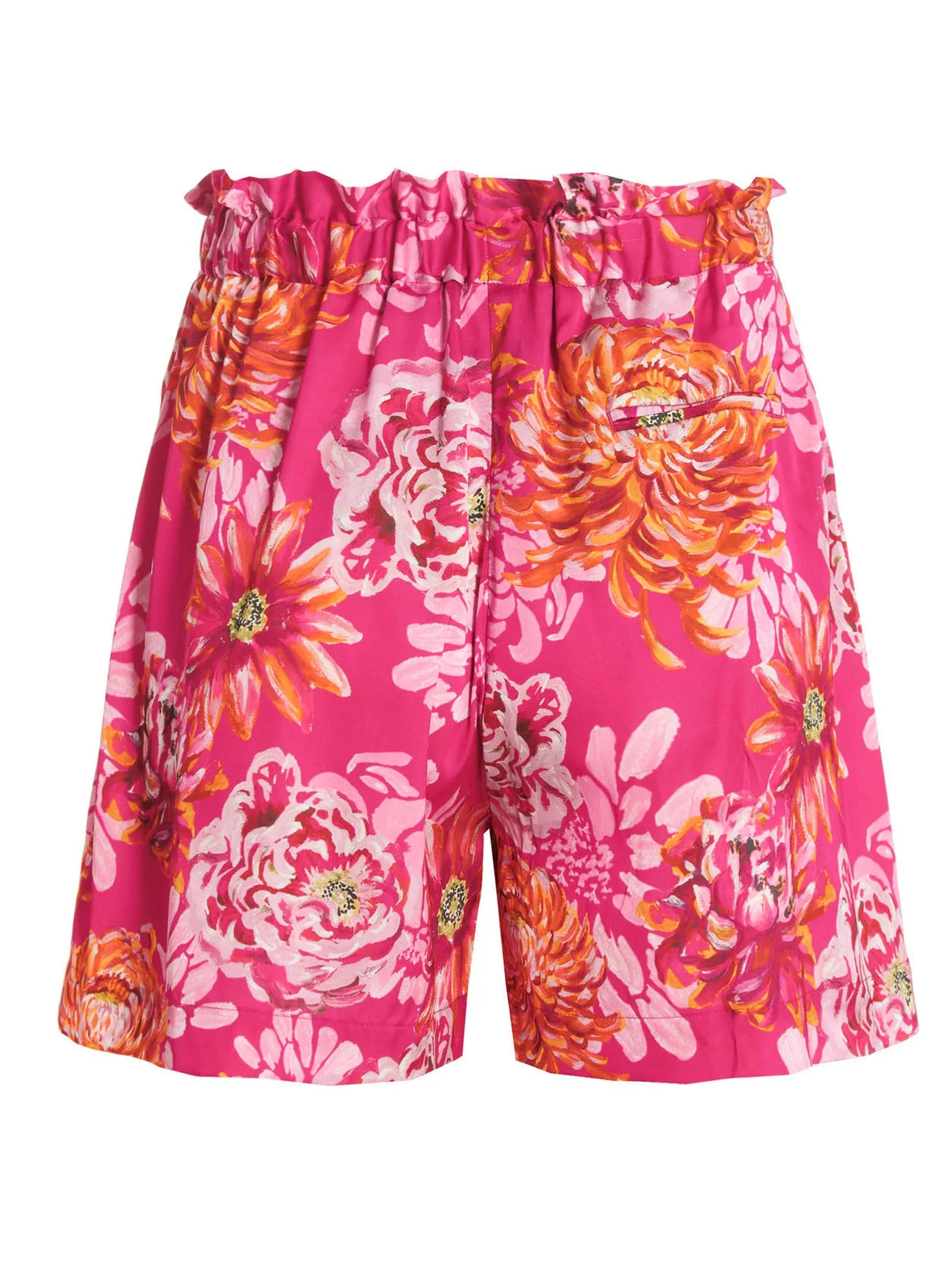 Pinko All-Over Floral Printed Satin Shorts