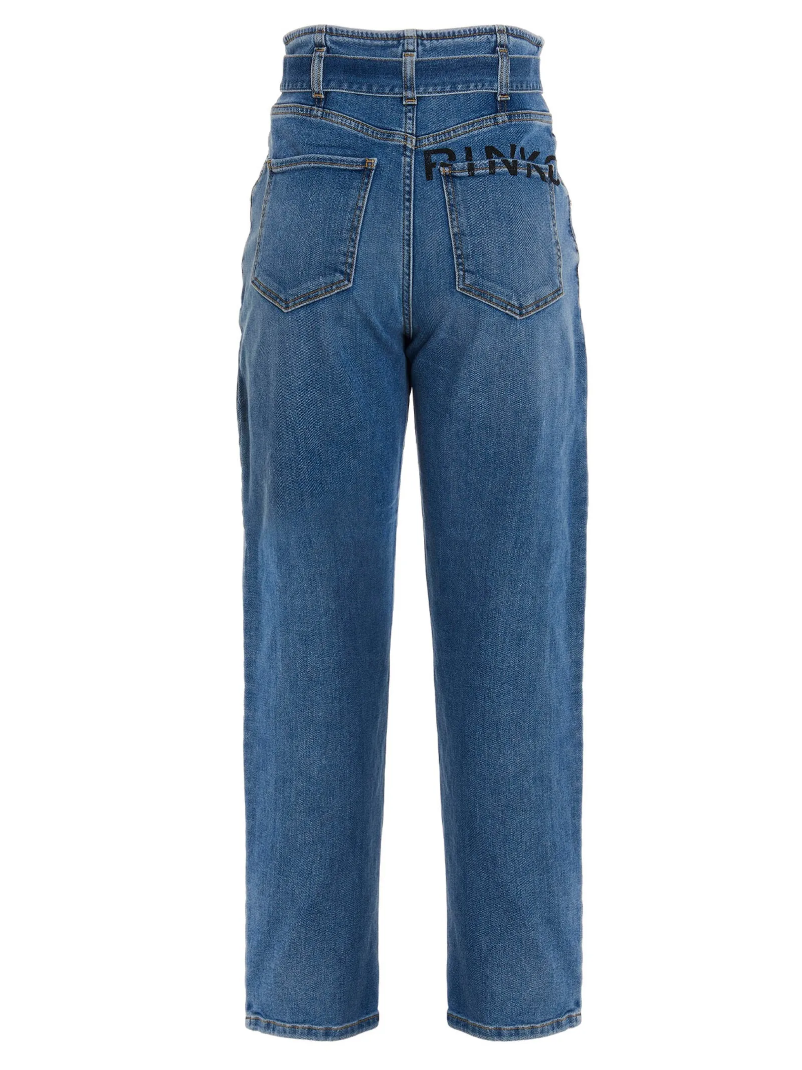 Pinko Carrot-Fit Belted Jeans