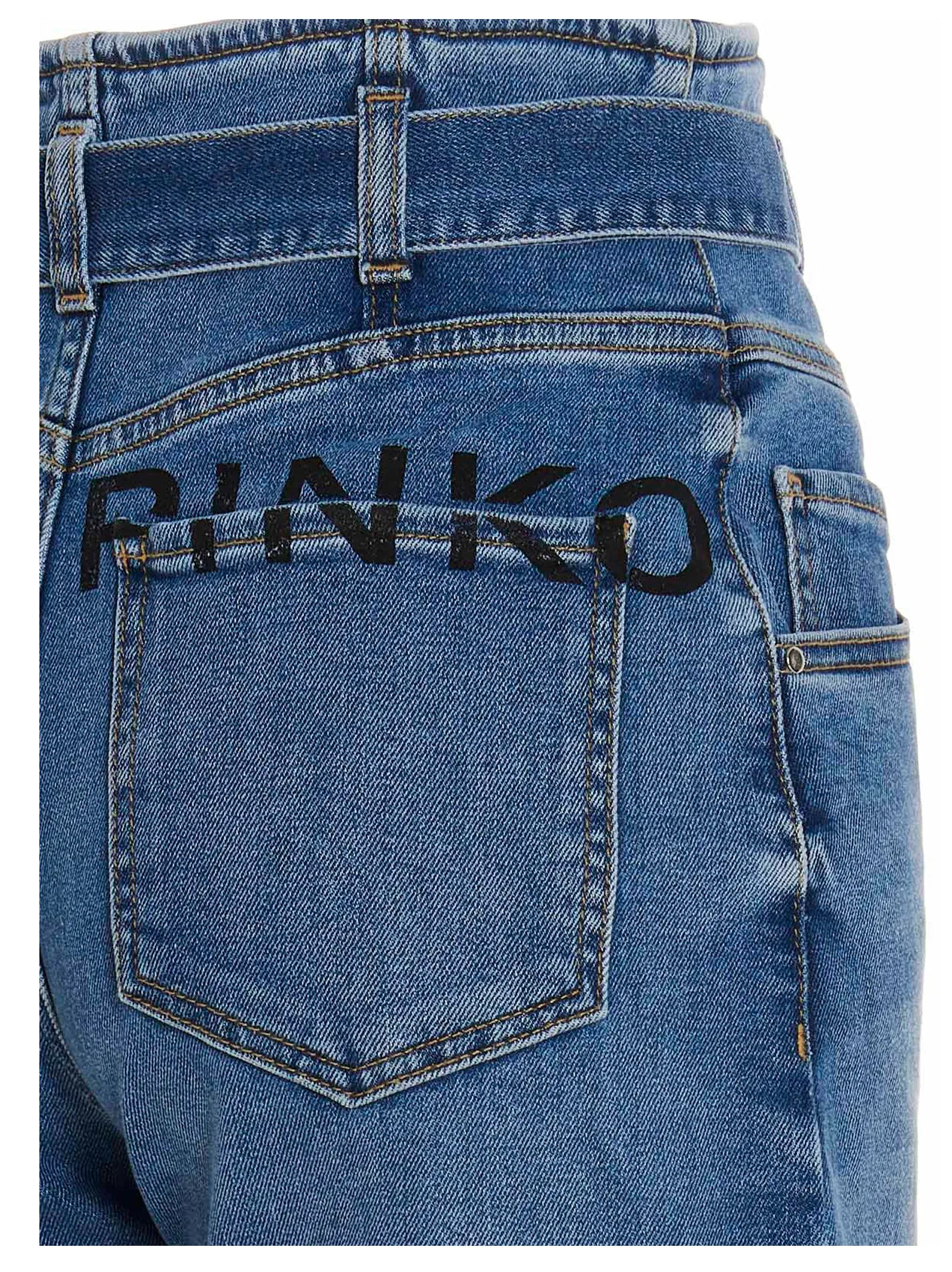 Pinko Carrot-Fit Belted Jeans