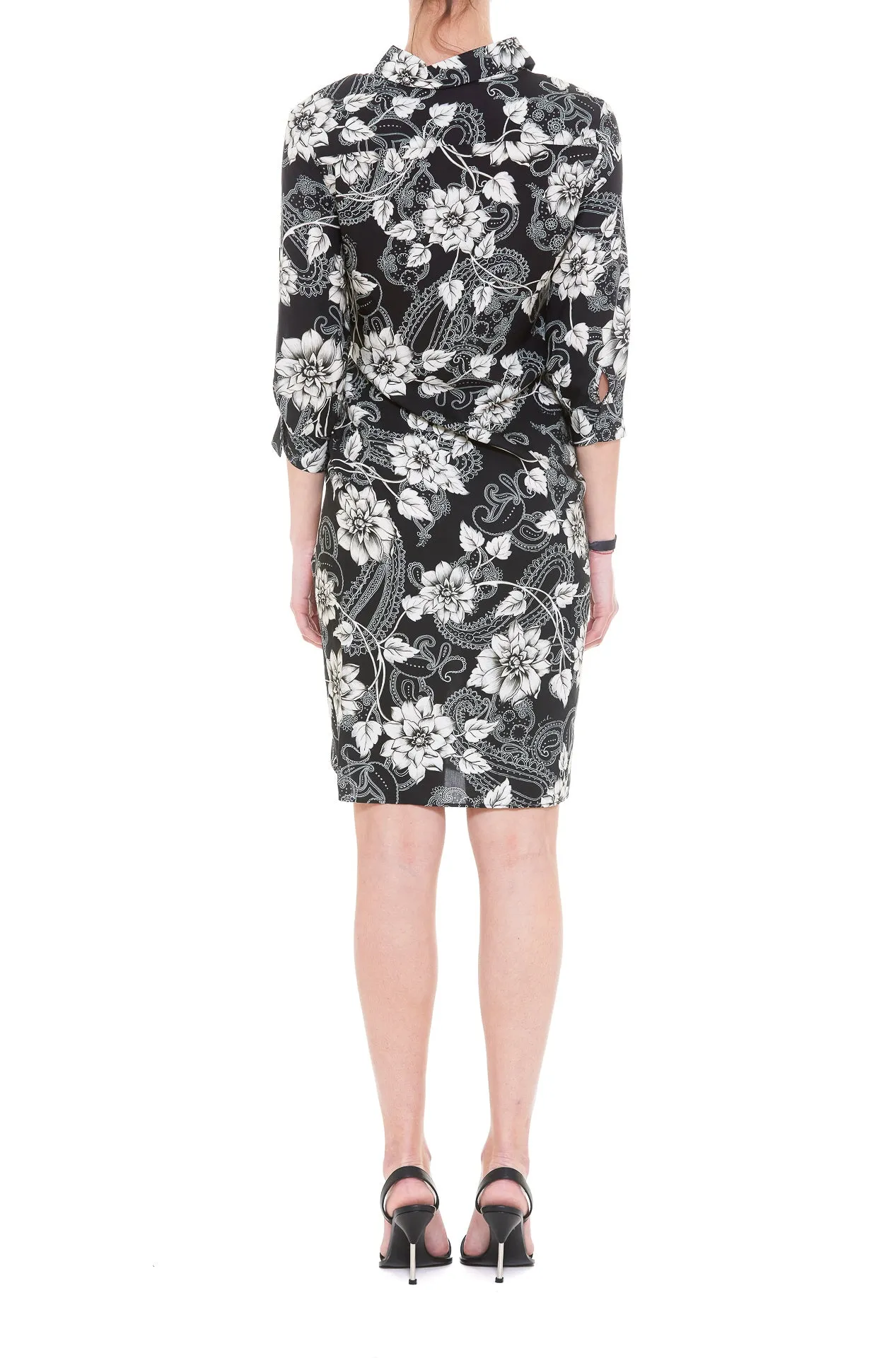Pinko Floral Paisley Mini Shirt Dress