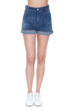 Pinko High-Waisted Denim Shorts