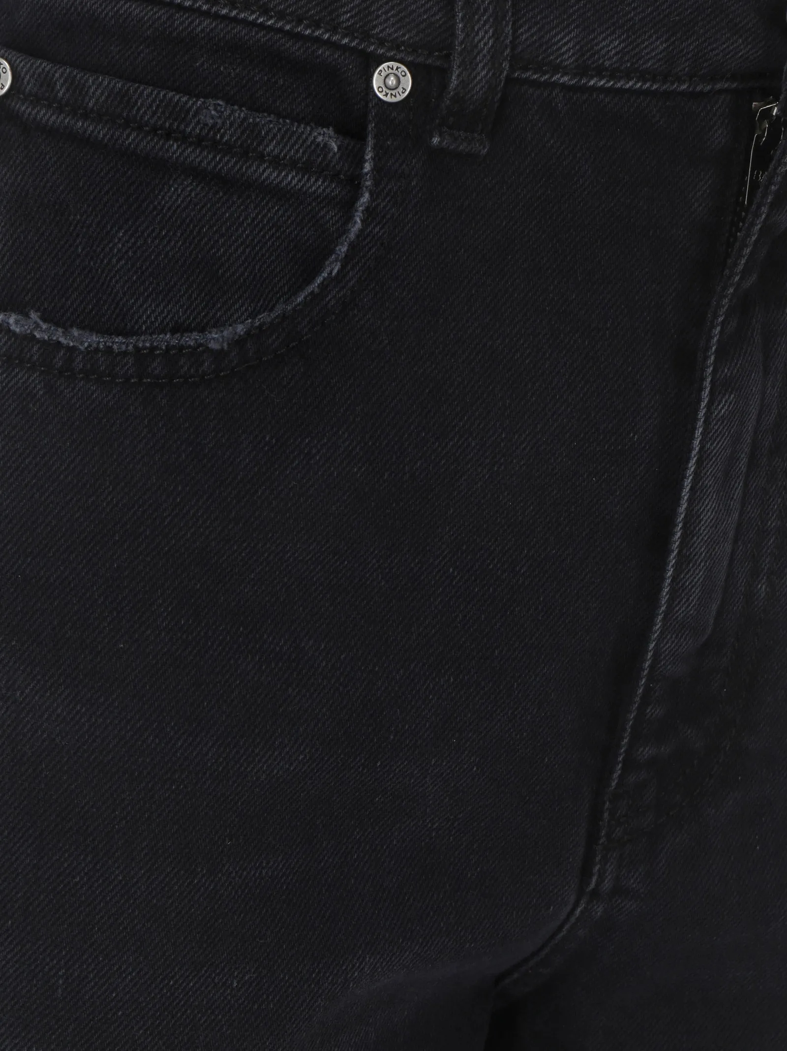 Pinko Logo Buckle High Waisted Jeans
