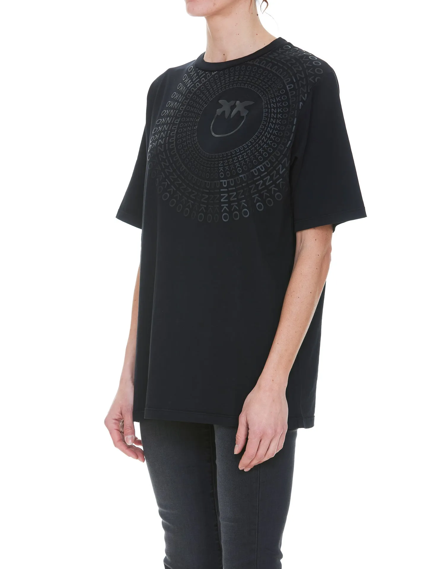 Pinko Logo Detailed Crewneck T-Shirt
