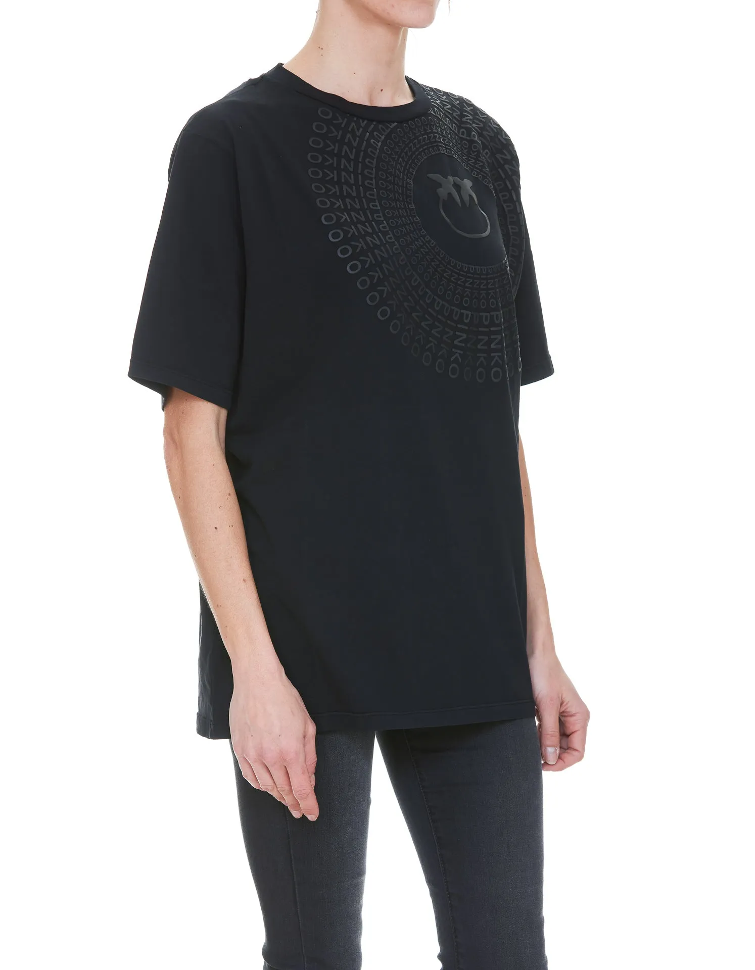 Pinko Logo Detailed Crewneck T-Shirt