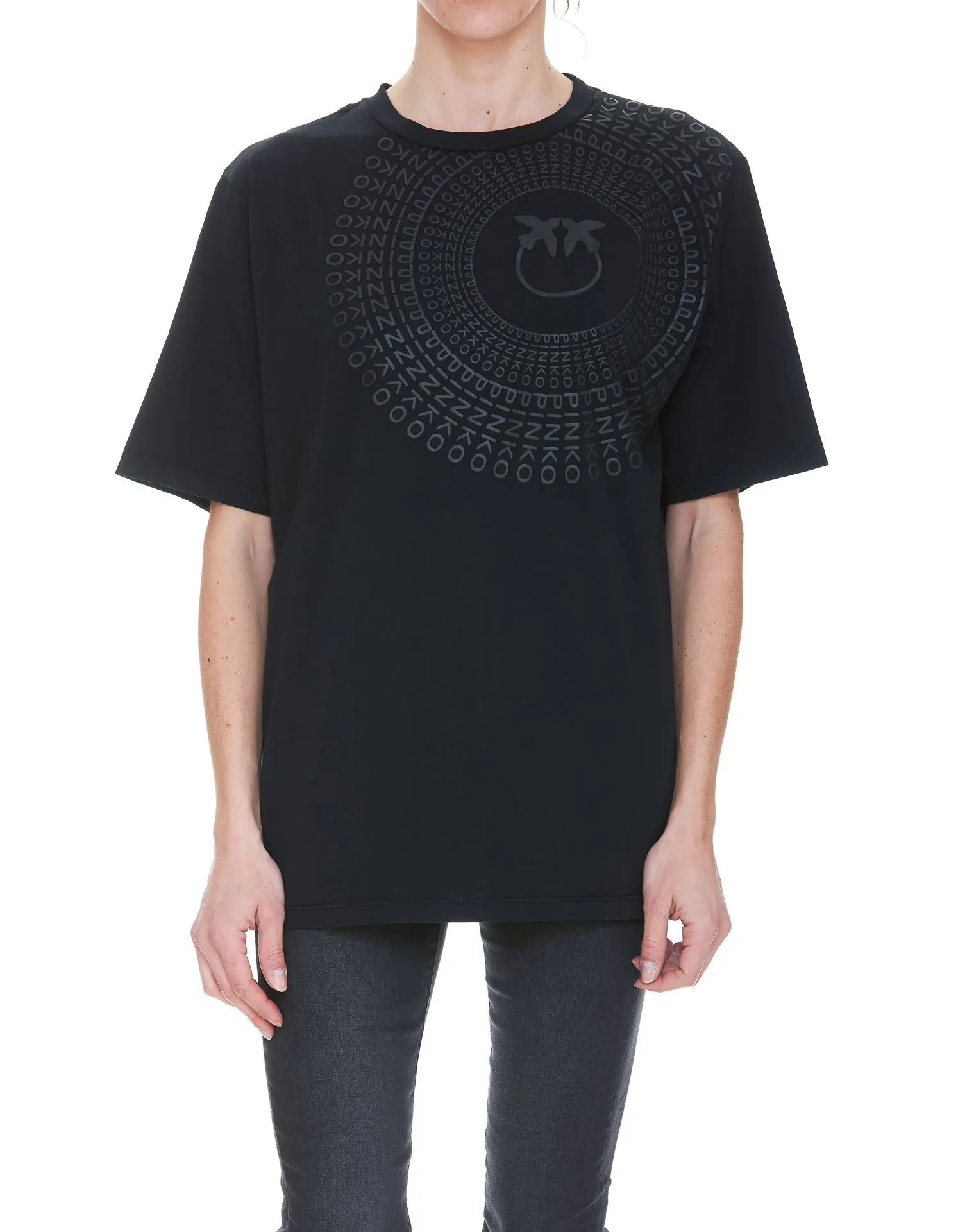 Pinko Logo Detailed Crewneck T-Shirt