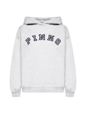 Pinko Logo Embroidered Long-Sleeved Hoodie