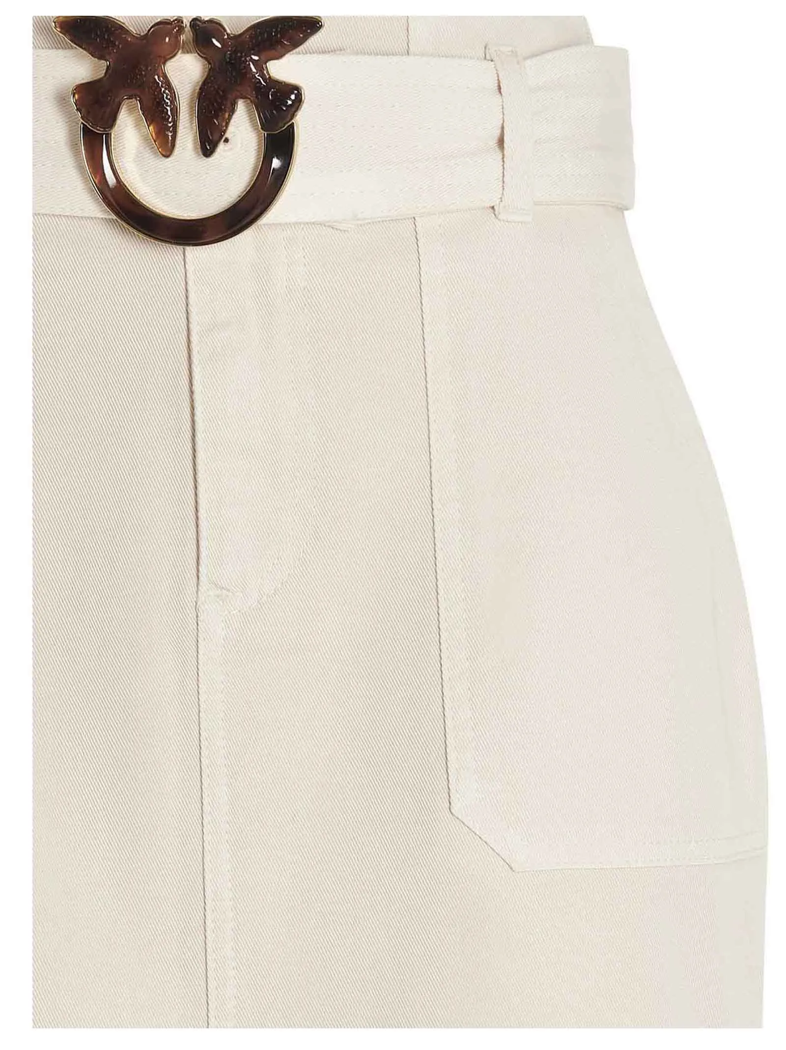 Pinko Love Bird Buckle Mini Skirt
