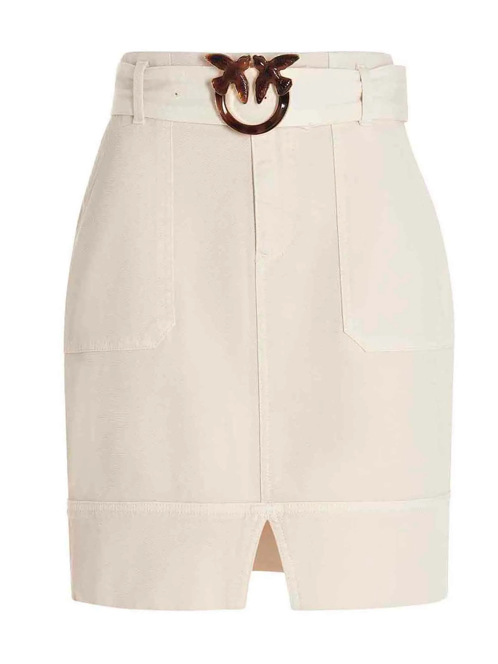 Pinko Love Bird Buckle Mini Skirt
