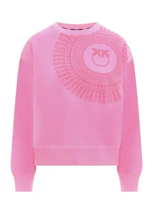Pinko Radial Logo Printed Sweater