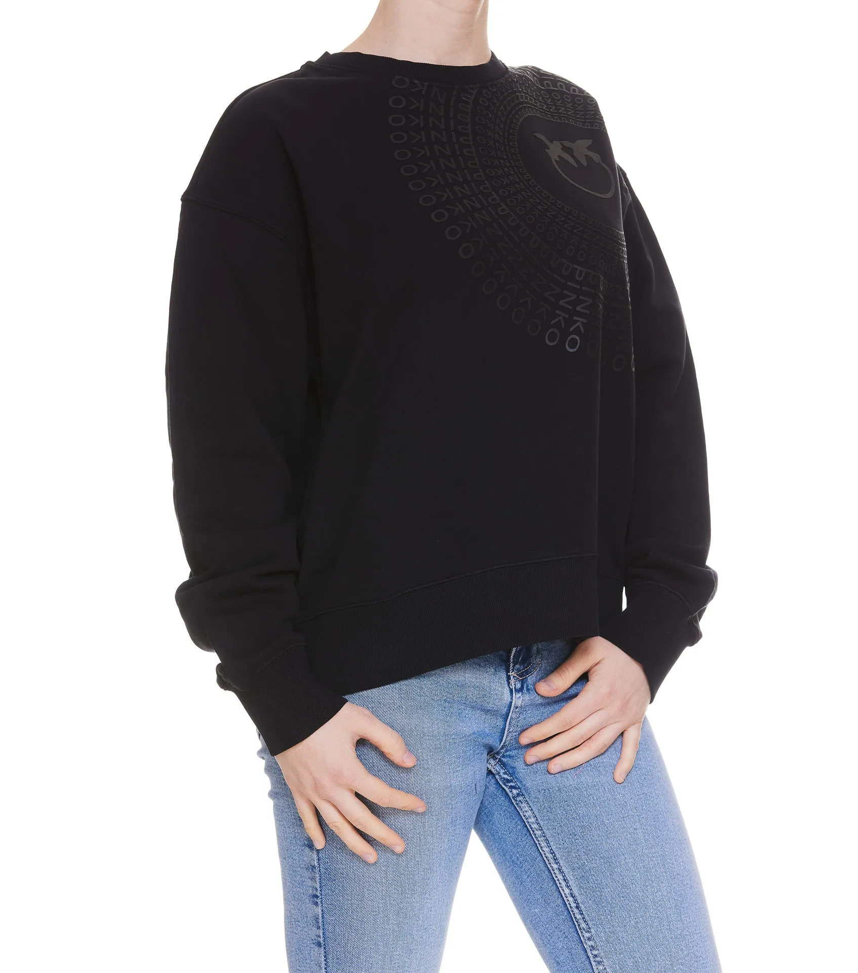 Pinko Radial Logo Printed Sweater