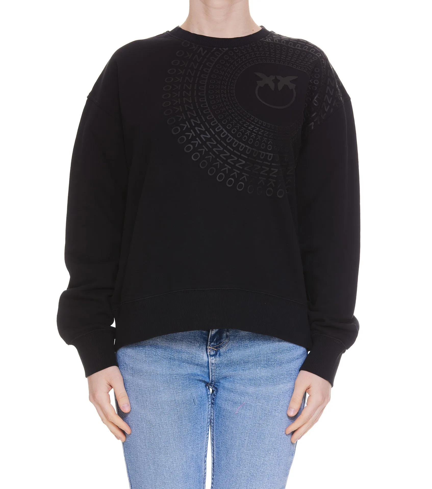 Pinko Radial Logo Printed Sweater