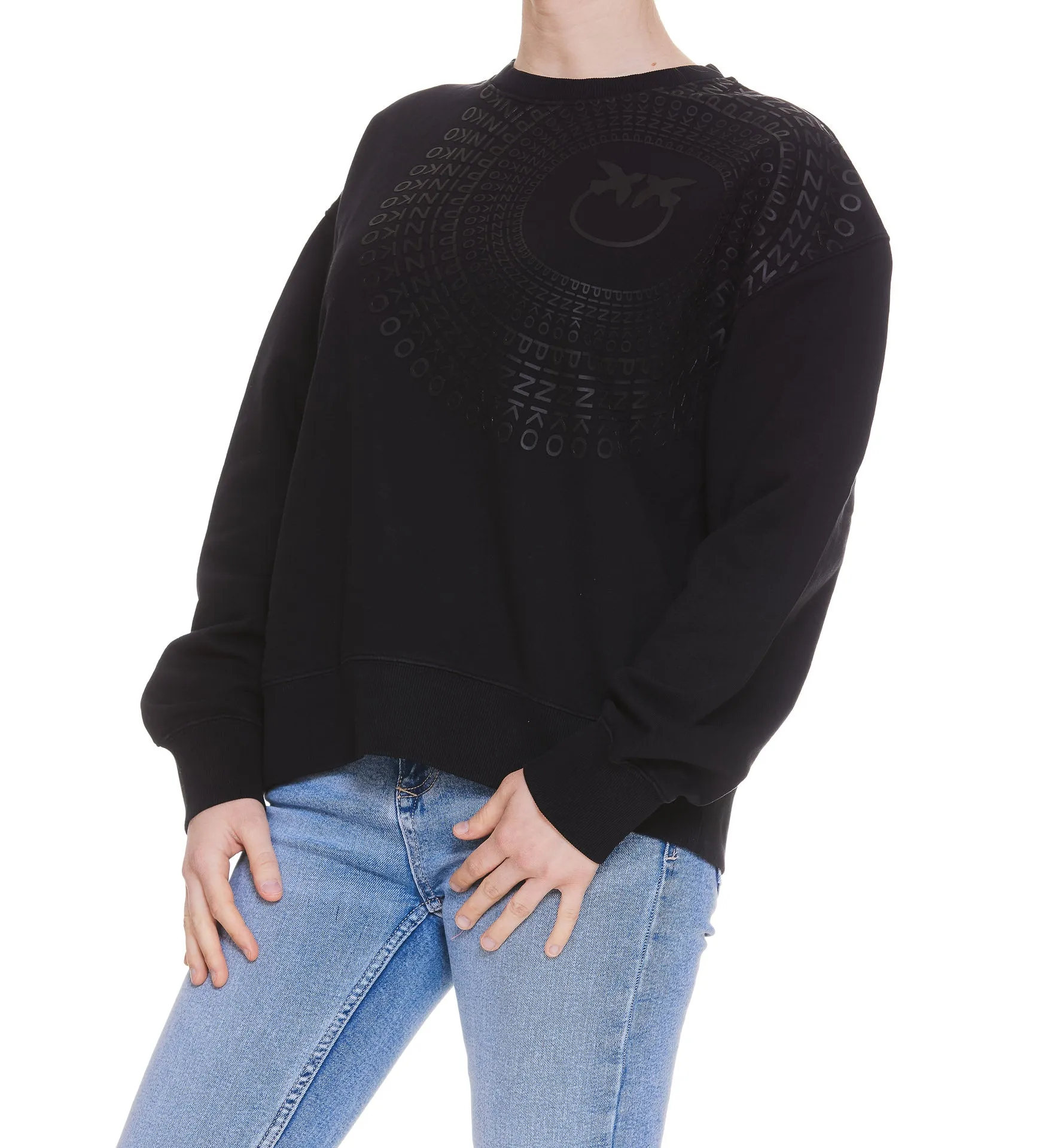 Pinko Radial Logo Printed Sweater
