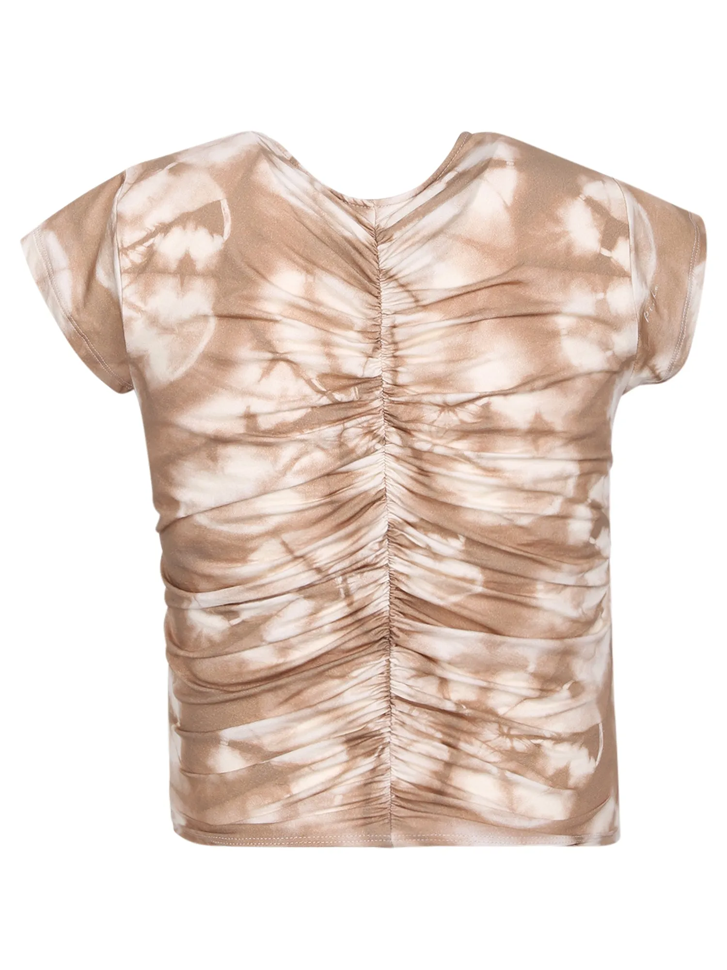 Pinko Tie-Dyed V-Neck Cropped Top