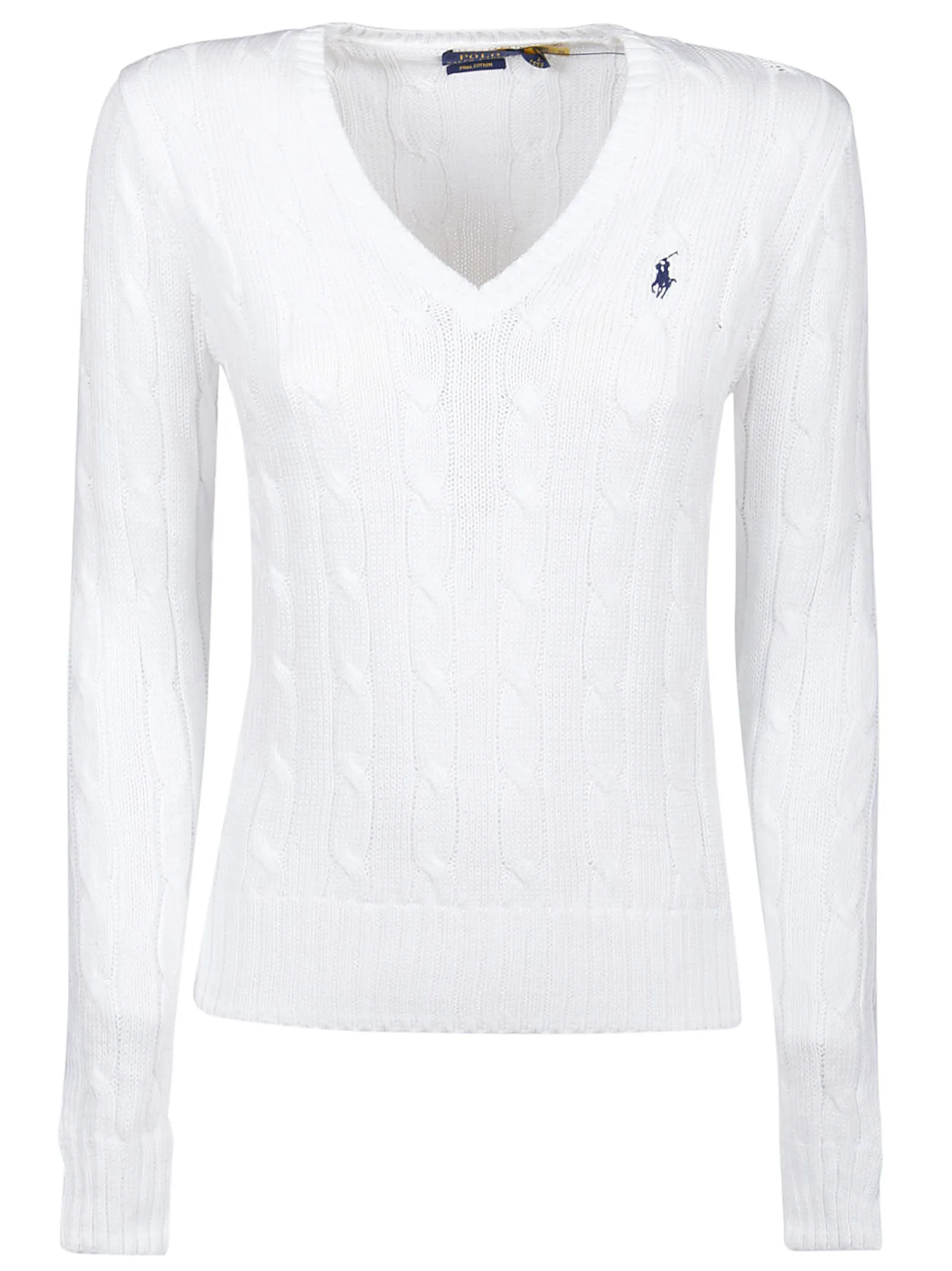 Polo Ralph Lauren Cable-Knitted V-Neck Sweater