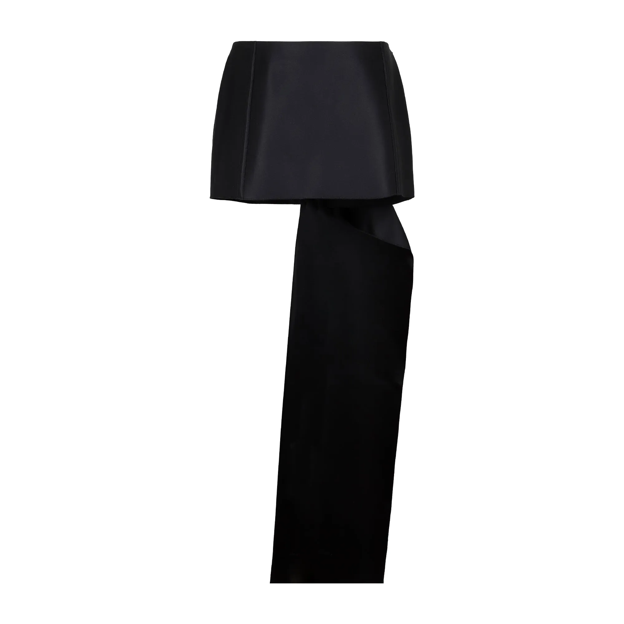 Prada Draped Satin Mini Skirt