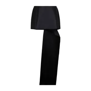 Prada Draped Satin Mini Skirt