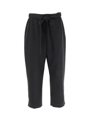 Prada Tie-Waist Cropped Trousers