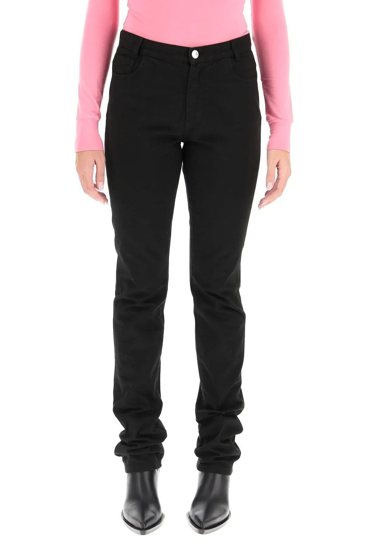 Raf Simons High Waist Slim Fit Jeans