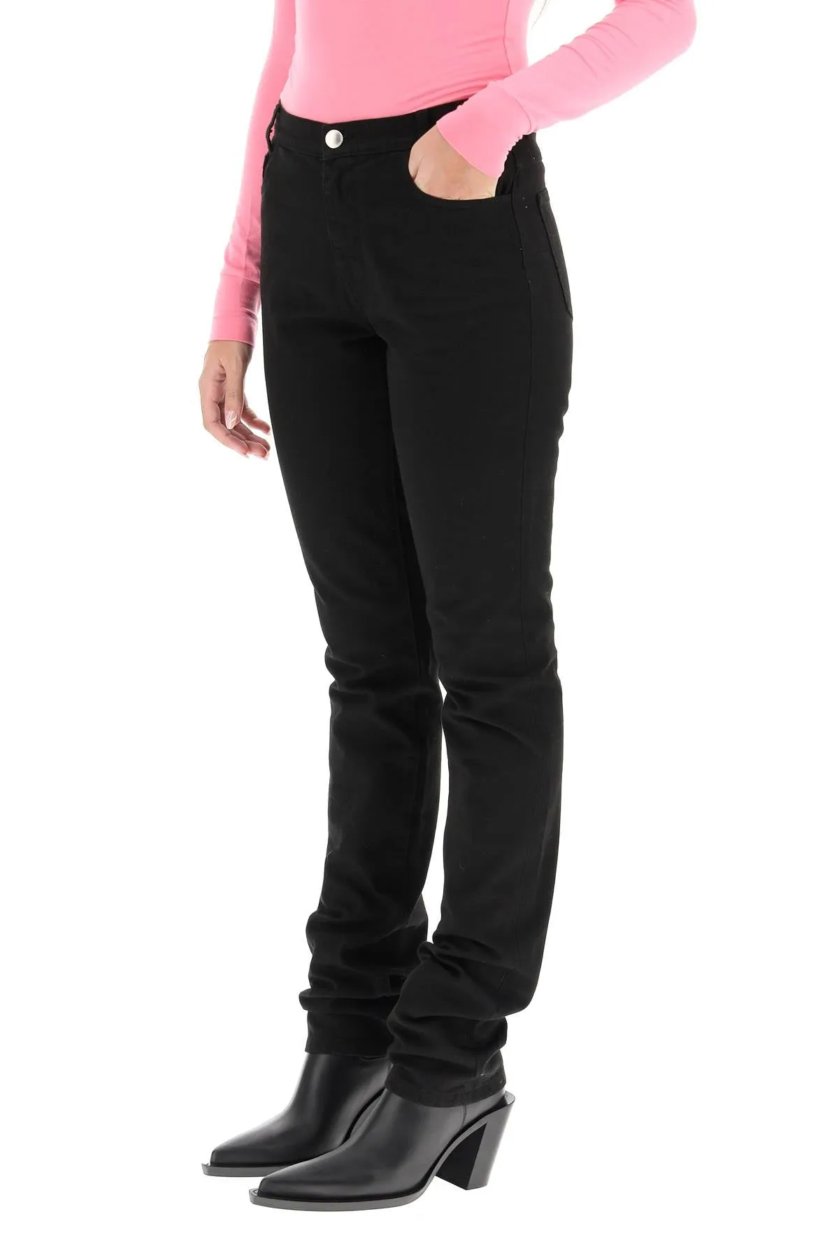 Raf Simons High Waist Slim Fit Jeans