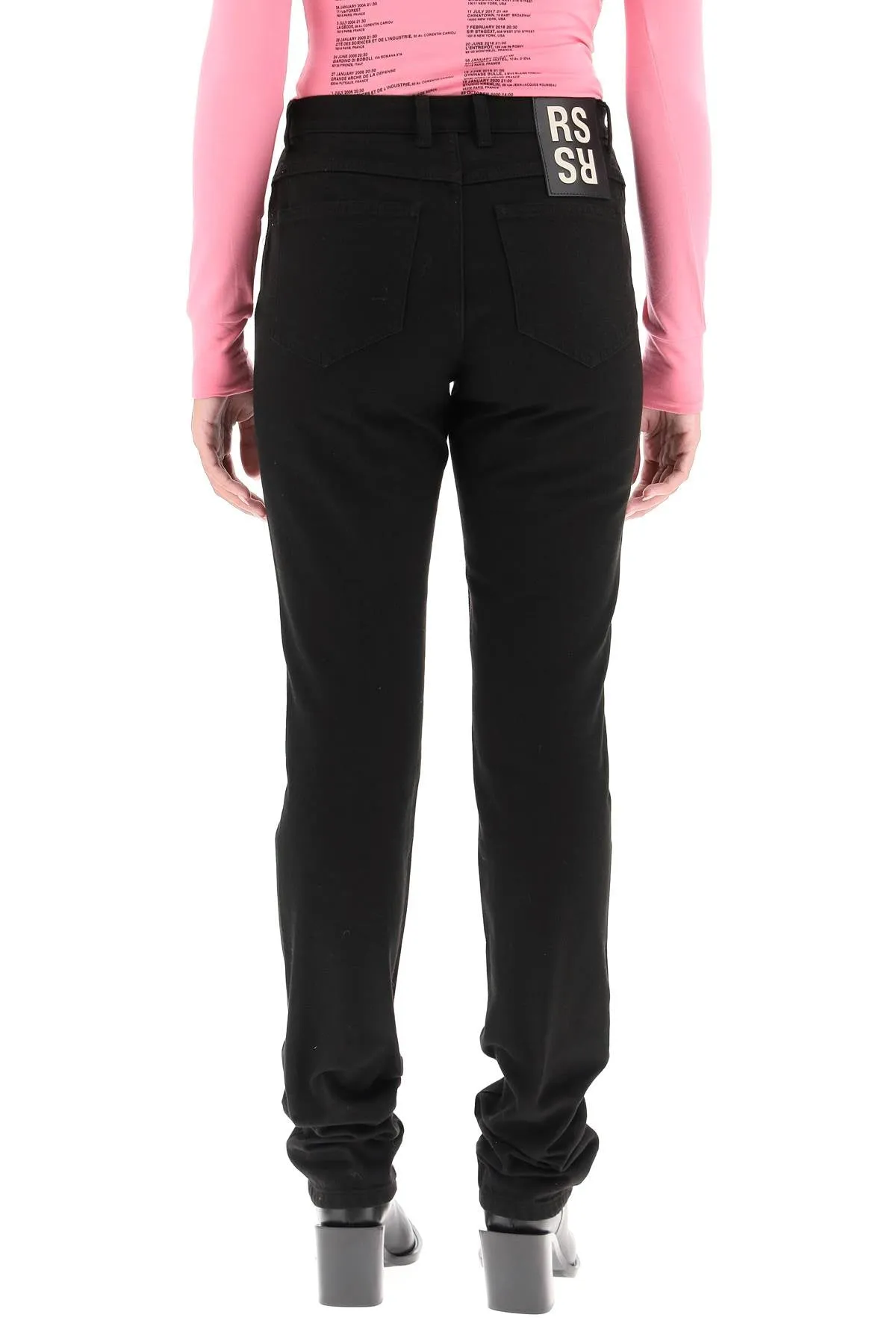 Raf Simons High Waist Slim Fit Jeans