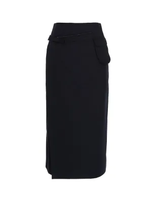 Raf Simons Pocket Detailed Wrap Midi Skirt