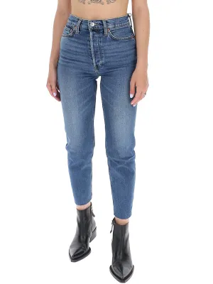 RE/DONE Cropped Slim-Fit Jeans