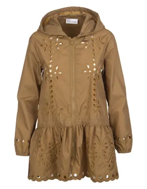 REDValentino Floral Carved Embroidery Hooded Coat
