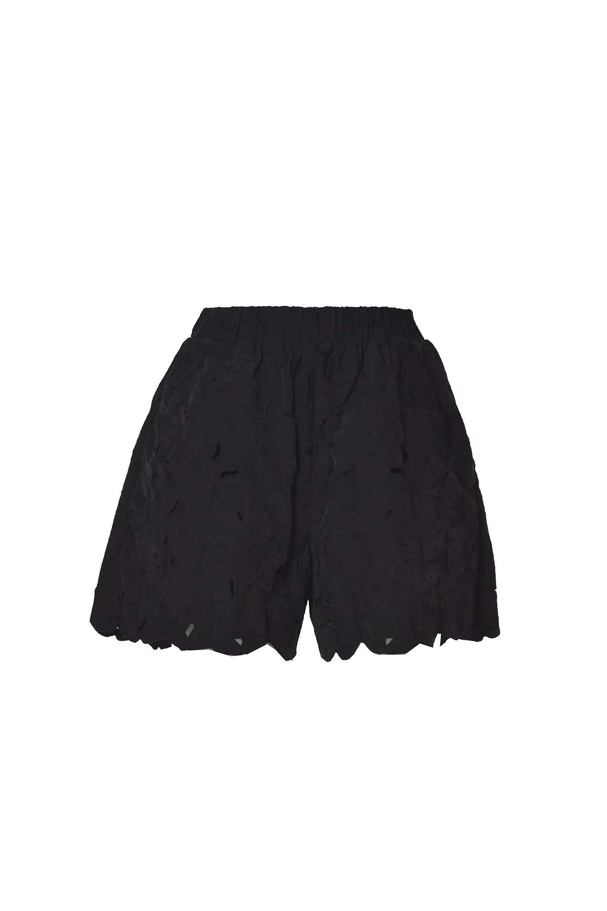 REDValentino Lace-Detailed High-Waisted Shorts