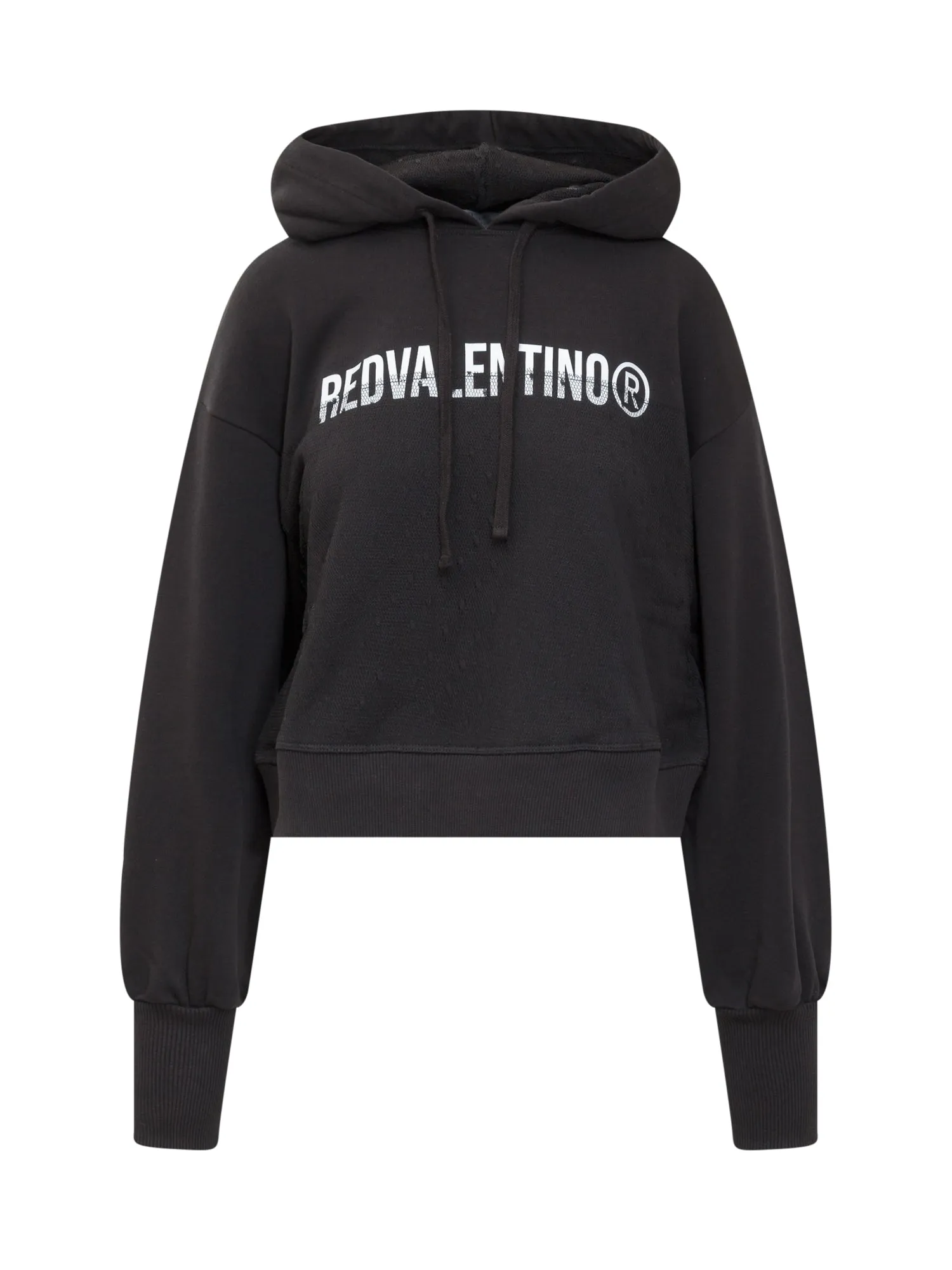 REDValentino Logo Print Tulle Hoodie