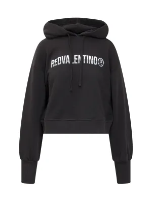REDValentino Logo Print Tulle Hoodie