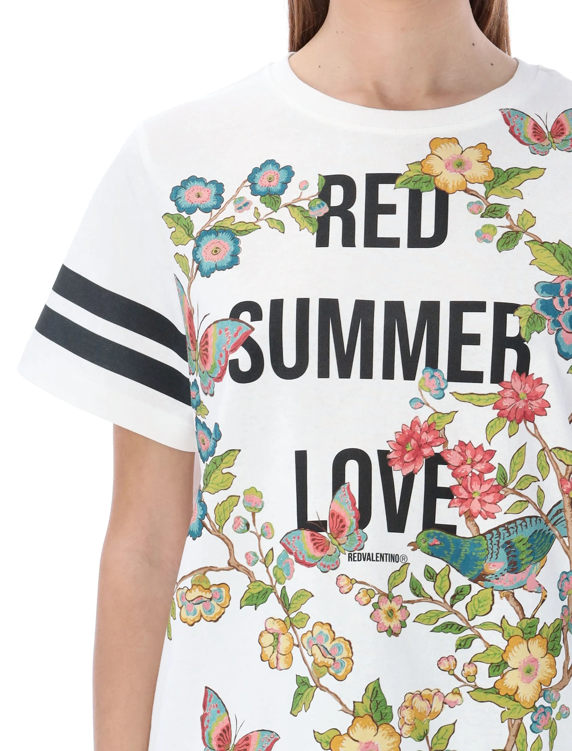 REDValentino Logo Printed Crewneck T-Shirt