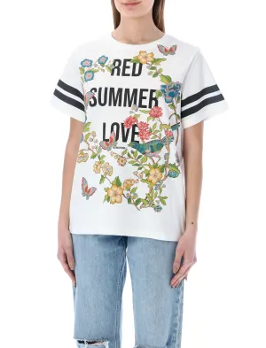 REDValentino Logo Printed Crewneck T-Shirt