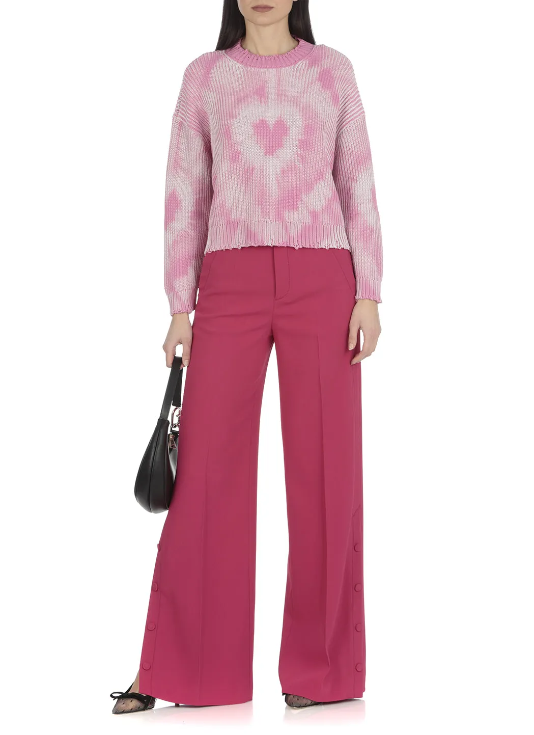 REDValentino Long-Sleeved Cropped Sweater