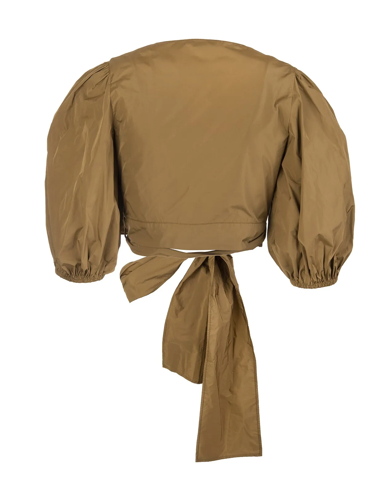 REDValentino Puff Sleeved Bow Detailed Top