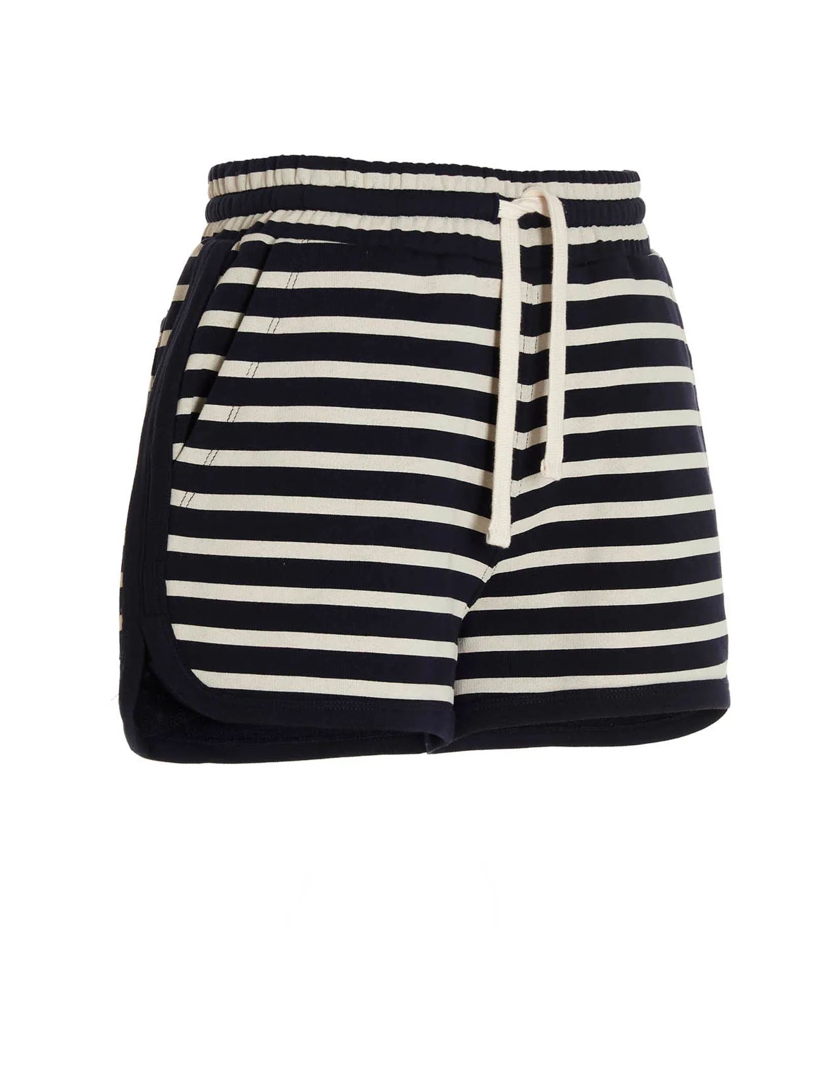 REDValentino Striped Drawstring-Waist Shorts
