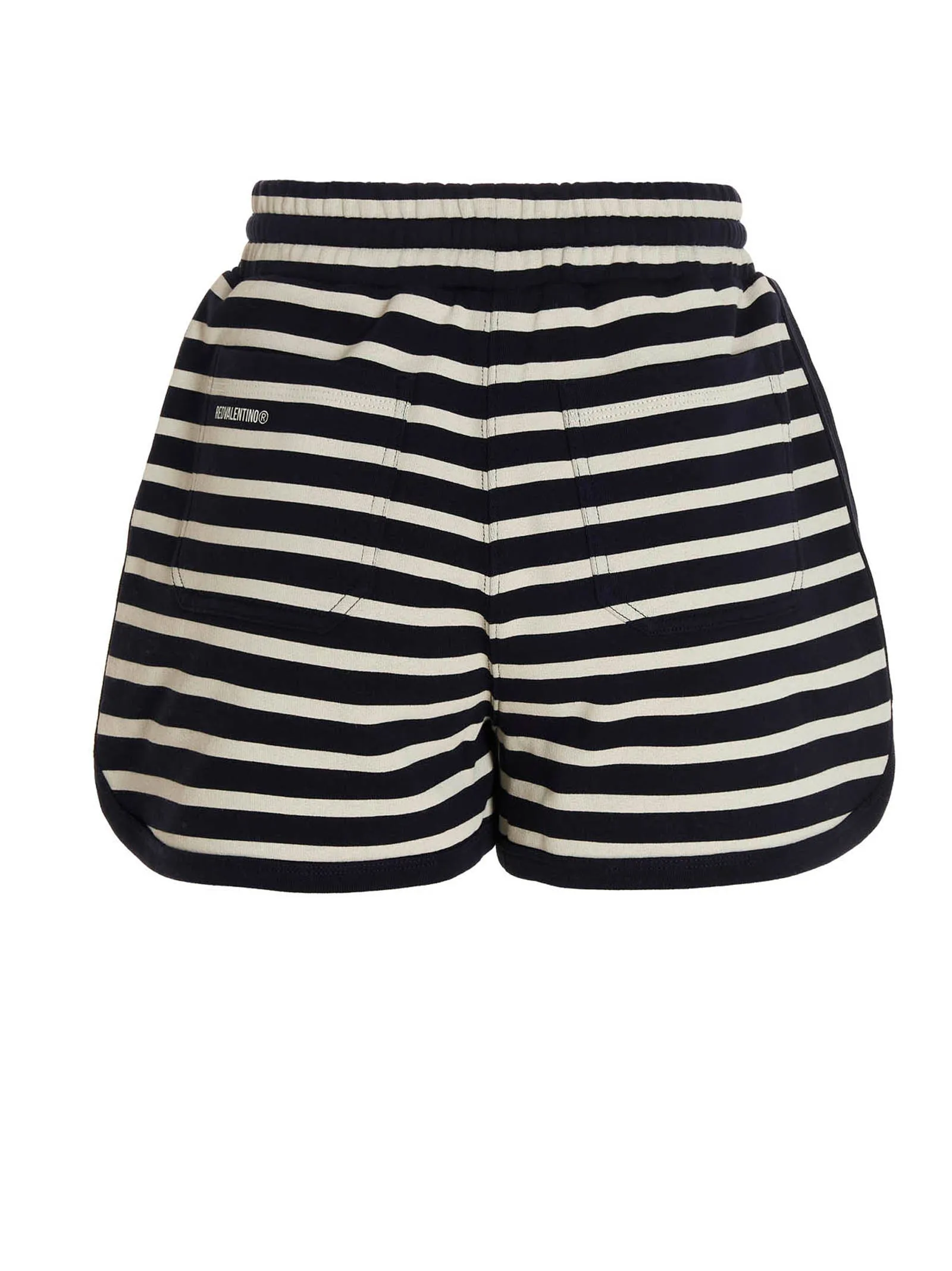REDValentino Striped Drawstring-Waist Shorts