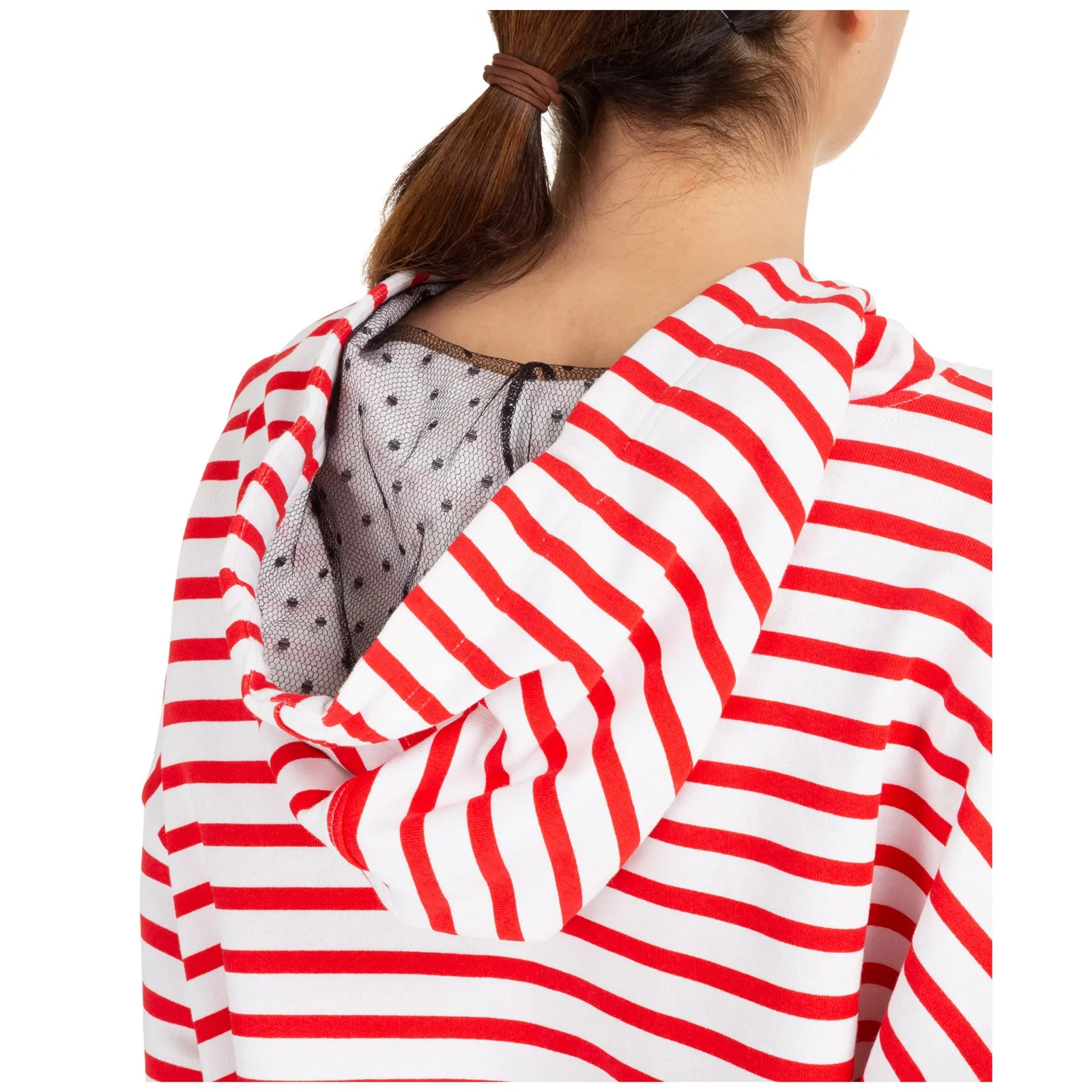 REDValentino Striped Logo Printed Hoodie