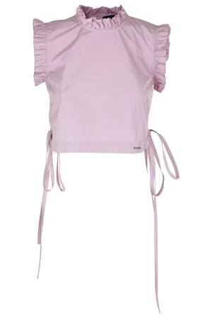 REDValentino The Black Tag Ruffle Detail Top
