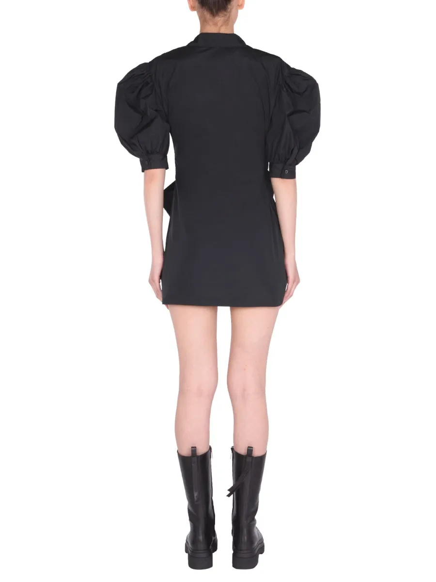 REDValentino V-Neck Wrap Mini Shirt Dress